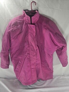 Vintage 80s 90s London Fog Glacial Fog Neon Pink Ski Jacket Womens Large Retro